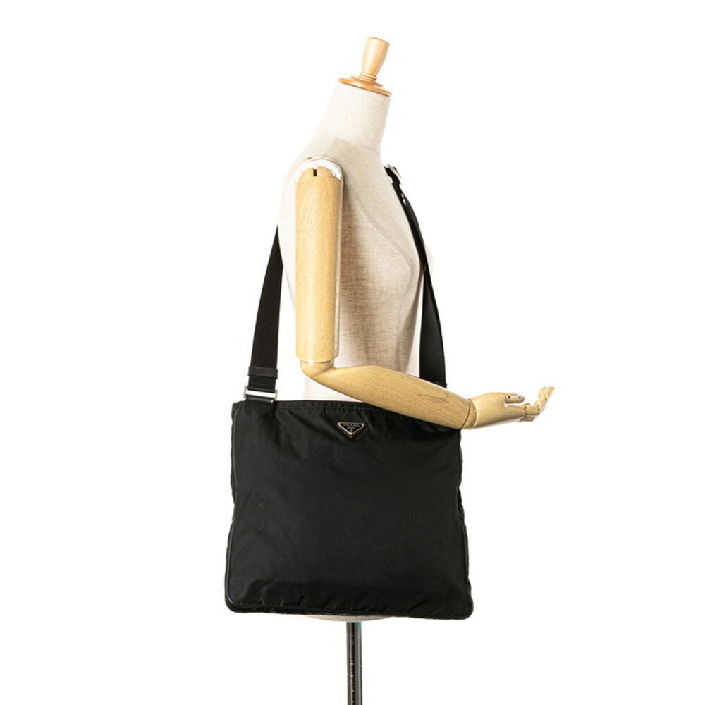 PRADA Black Leather Saffiano Shoulder Bag - Picture 11 of 11